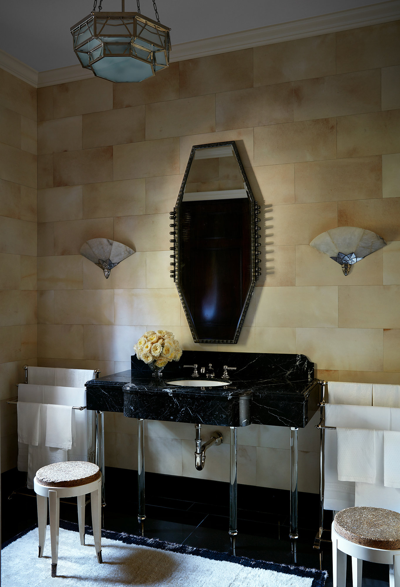 Art deco powder room Bathroom vanity designs, Art deco bathroom